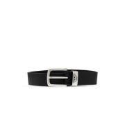 Leren Riem Emporio Armani , Black , Heren