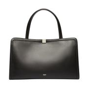 Luxe Tote Tas met Suède Interieur Max Mara , Black , Dames