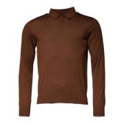 Bruine Cashmere Pullover Sweater met knopen Dolce & Gabbana , Brown , ...