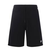 Katoenen basketshorts met geborduurd logo Marcelo Burlon , Black , Her...