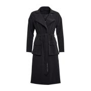 Matte Trenchcoat met Modern Design Stutterheim , Black , Dames