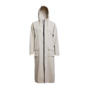 Mat Lang Regenjas met Aqua Guard Rits Stutterheim , Beige , Dames