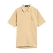 Klassieke Big Pony Logo Polo Shirt Polo Ralph Lauren , Beige , Heren