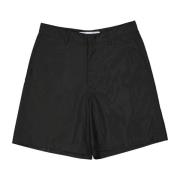 Casual Shorts met Zakken en Rits Off White , Black , Heren