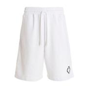 Kruis Shorts met Logodetail Marcelo Burlon , White , Heren