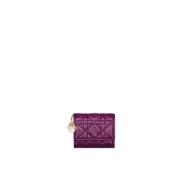 Lotus Portemonnee met Bedel en Stiksel Dior , Purple , Dames