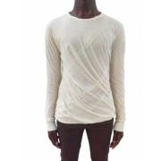 Dubbel longsleeve T-shirt Natuurlijk Ecru Rick Owens , Beige , Heren