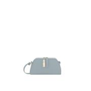 Lichtblauwe Leren Schoudertas Furla , Gray , Dames