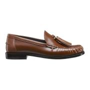 Leren Loafers met Franje Detail Dior , Brown , Dames