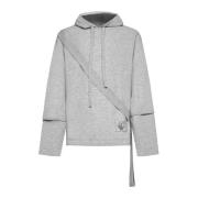 Wollen Sweatshirt met Afneembare Mouwen Off White , Gray , Dames