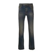 Straight-Leg Jeans met Stonewashed Finish Balenciaga , Blue , Heren