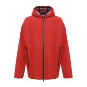 Winddichte Windbreaker Jas met Koord Bottega Veneta , Red , Heren