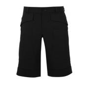 Wollen Bermuda Shorts met Zakken Burberry , Black , Heren