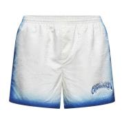 Monogram Jacquard Shorts met Blauwe Print Casablanca , Blue , Heren