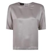 Viscose Cupro Shirt Giorgio Armani , Gray , Dames