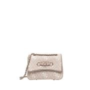 Moderne Beige Schoudertas met Gouden Details Guess , Beige , Dames