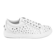 Metalen Ster Leren Sneakers Jimmy Choo , White , Heren