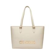 Ivoor Shopper Tas Moschino , Beige , Dames