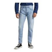 Reguliere Denim Jeans Blauw Patched Pepe Jeans , Blue , Heren