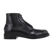 Leren Veterschoenen Prada , Black , Heren