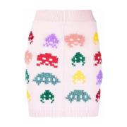 Gamer Gebreide Rok met Gaming Symbolen Stella McCartney , Pink , Dames