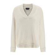 Alpaca V-hals Sweater Vrouwen Italië Tom Ford , Beige , Dames