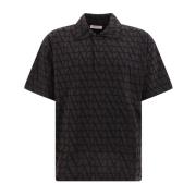 Iconographe Polo Shirt Met Logo Patroon Valentino , Brown , Heren