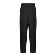 Wol Zijde Broek Haak Rits Zakken Valentino , Black , Heren