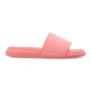 Logo Slides Vrouwen Rubber Italië Alexander McQueen , Pink , Dames