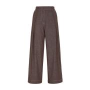 Stijlvolle Wijde Broek Brunello Cucinelli , Brown , Dames