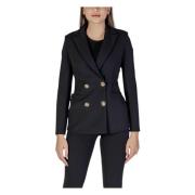 Blazer met Reverskraag en Zakken Rinascimento , Black , Dames