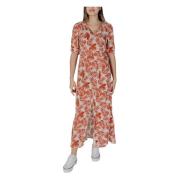 Bloemen V-hals Zomerjurk b.young , Multicolor , Dames