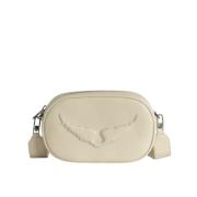 Grainé Leren Cameratas met Accessoires Zadig & Voltaire , Beige , Dame...