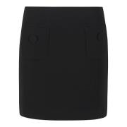 Zwarte Cady Mini Rok Ritssluiting Max Mara Studio , Black , Dames