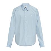 Shirt met logo Ami Paris , Blue , Heren