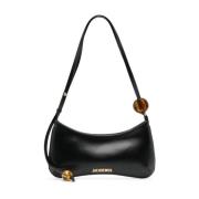 Zwarte Tourni Tas met Rond Handvat Jacquemus , Black , Dames