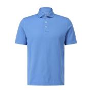 Jersey Polo Shirt Klassieke Stijl Fedeli , Blue , Heren