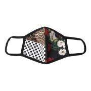 Luipaard Bloemen Elastisch Gezichtsmasker Dolce & Gabbana , Multicolor...