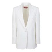 Witte blazer met enkele knoopsluiting Max Mara Studio , White , Dames