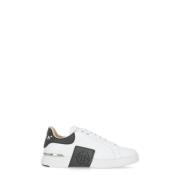 Witte leren sneakers met metalen details Philipp Plein , White , Heren