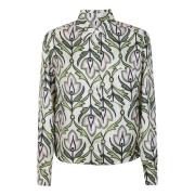 Zijden bloemenprint overhemd Max Mara Weekend , Multicolor , Dames