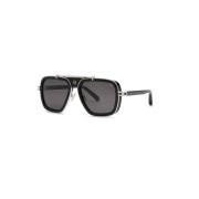 Zwarte Rook Zonnebril Spp109M Model Philipp Plein , Black , Unisex