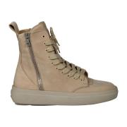 Nubuck Leren High-Top Sneakers Represent , Beige , Heren