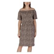 Luipaardprint Zomerjurk b.young , Beige , Dames