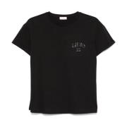 Zwarte Crew Neck T-shirts en Polos Liu Jo , Black , Dames