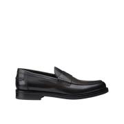 Heren leren Penny loafer | grijs Doucal's , Gray , Heren