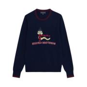 Wolmix Crewneck Lunar New Year Sweater Brooks Brothers , Blue , Heren