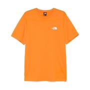 Oranje T-shirt met logo print The North Face , Orange , Heren