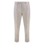 Slim Fit Chino Broek met Oprolbare Manchetten Paolo Pecora , Beige , H...