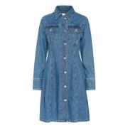 Denim Jurk met A-Lijn Rok InWear , Blue , Dames